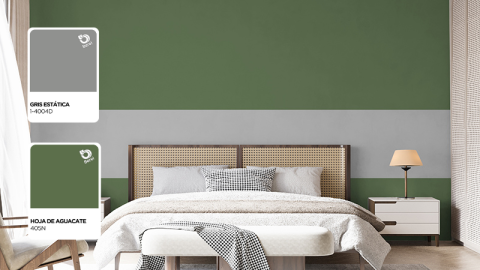 recamara verde con gris berel