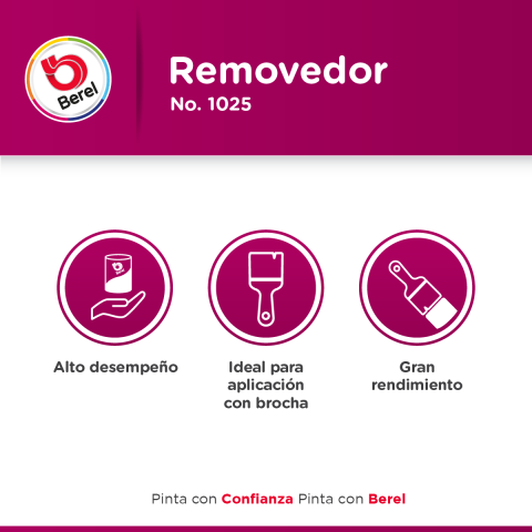beneficios removedor 1025 pinturas berel