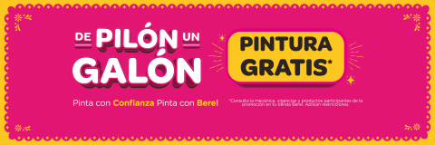 banner de pilon un galon promocion pinturas berel