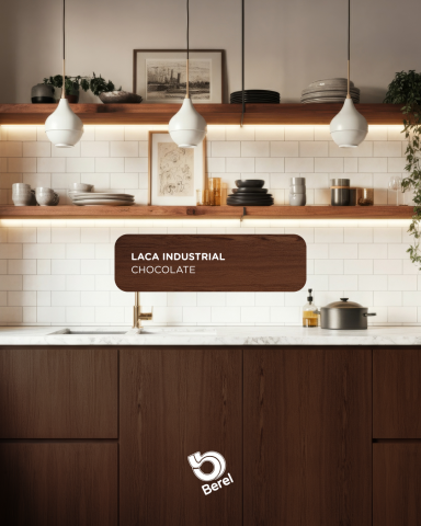 cocina laca industrial chocolate maderas berel